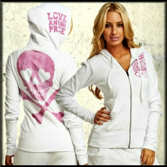 Affliction Jackets & Blazers - Sinful by Affliction Lunar Hoodie Jacket Y2K 2000s NEW W/ Tags Terry Track Skull